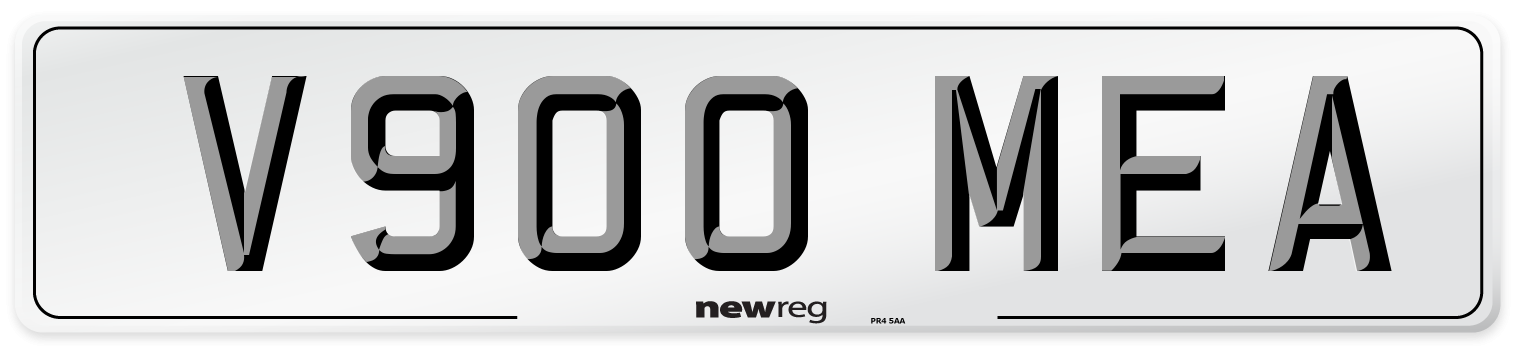 V900 MEA Number Plate from New Reg